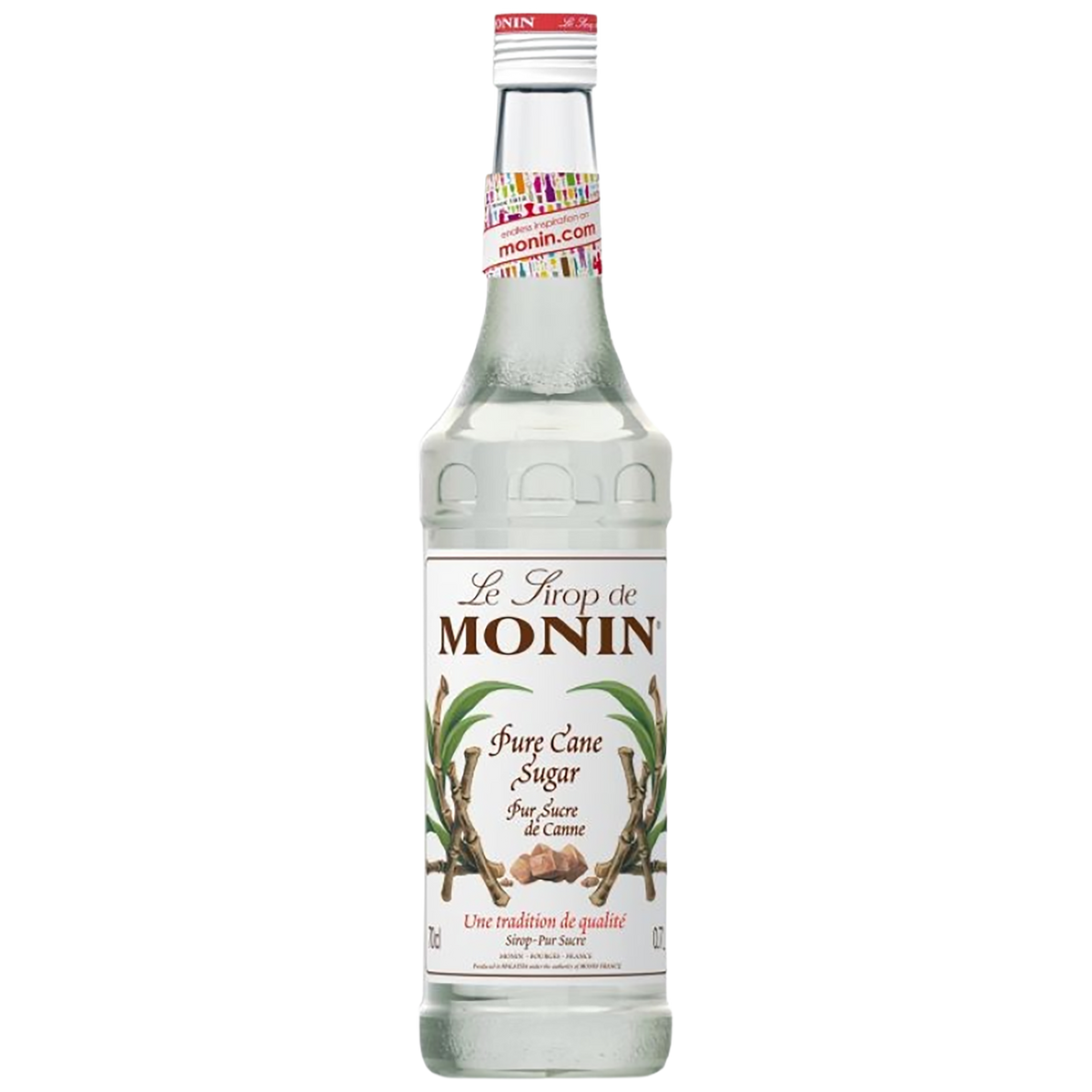 A bottle of Monin Pure Cane Sugar Syrup