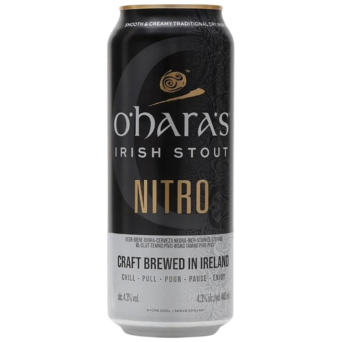 A can of O'Hara's Nitro Irish Stout
