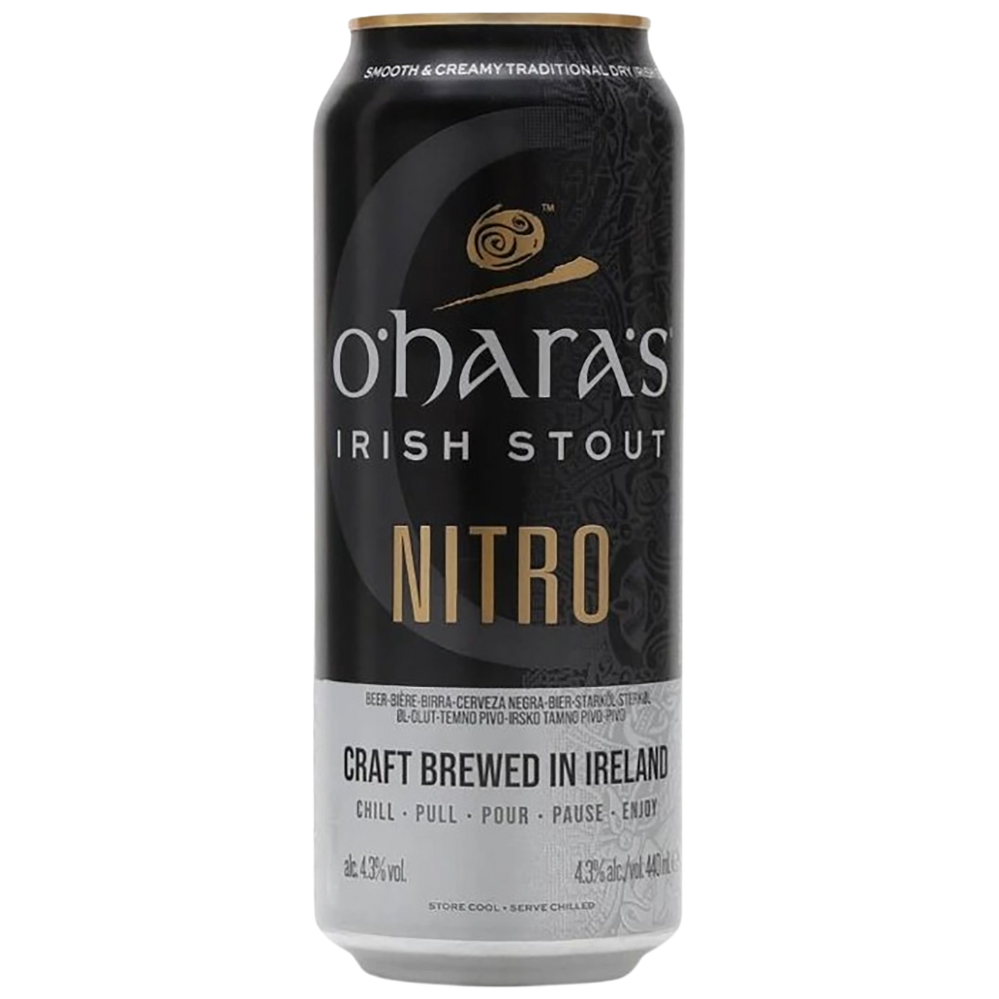 A can of O'Hara's Nitro Irish Stout
