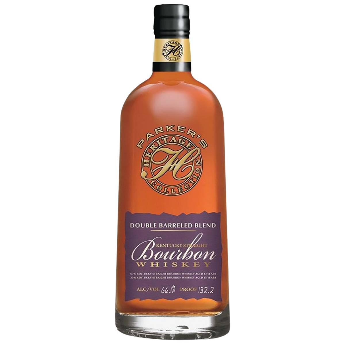 A bottle of Parker's Heritage Collection 16th Edition Double Barreled Blend Bourbon