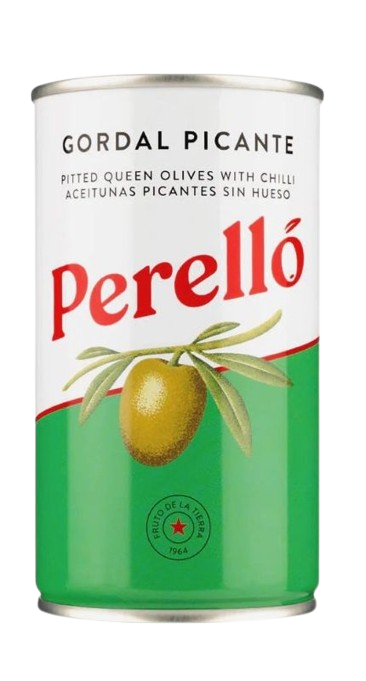 Perelló Gordal Spicy Pitted Olive Tin