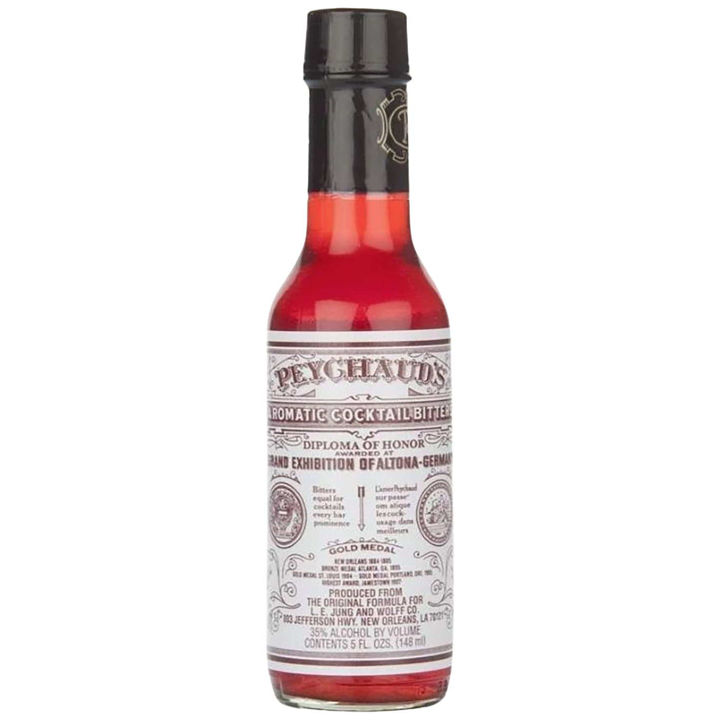 A bottle of Peychaud's Bitters