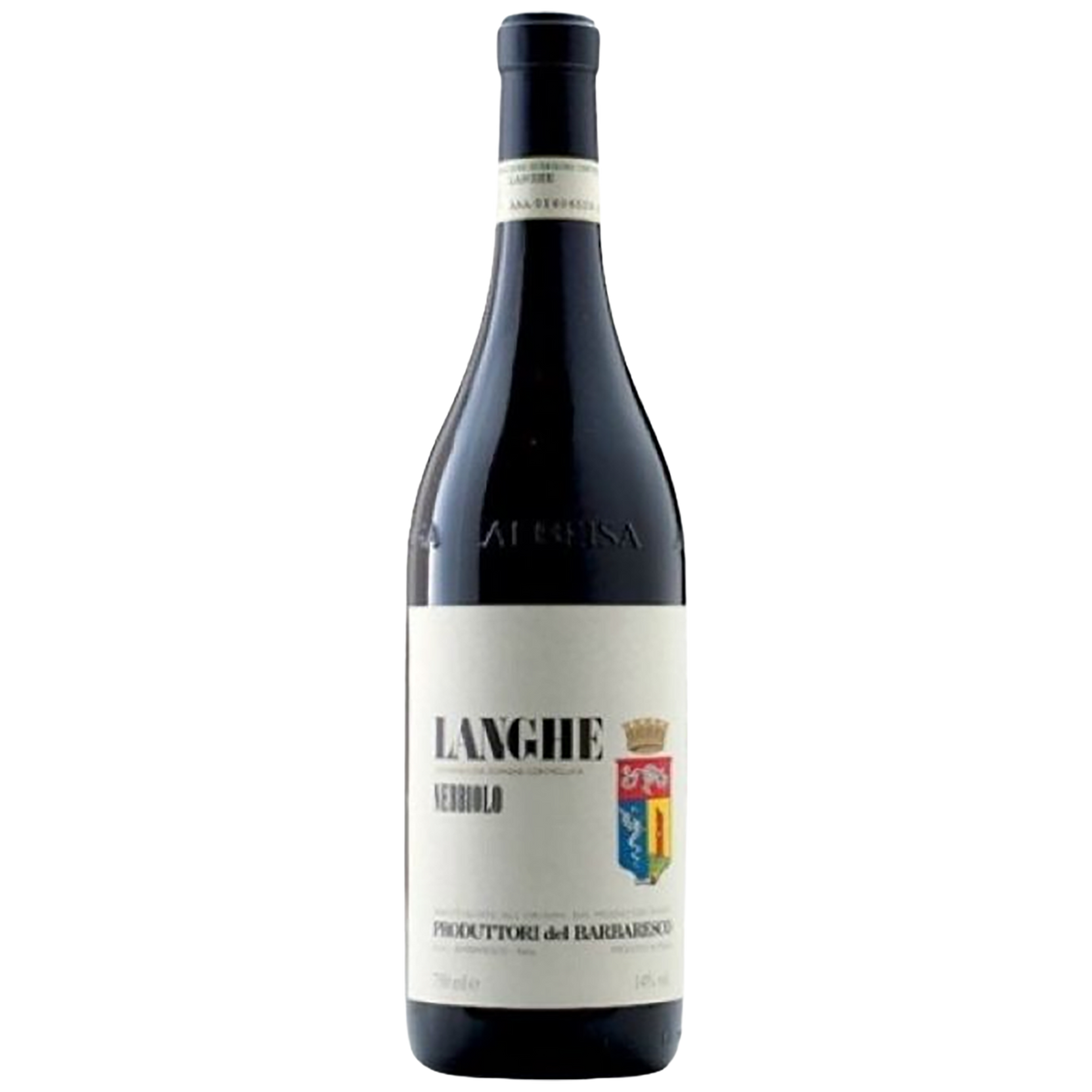 A bottle of Produttori del Barbaresco Langhe Nebbiolo