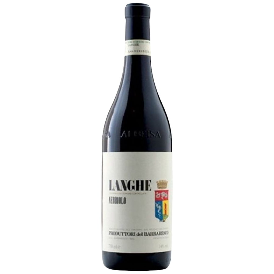 A bottle of Produttori del Barbaresco Langhe Nebbiolo