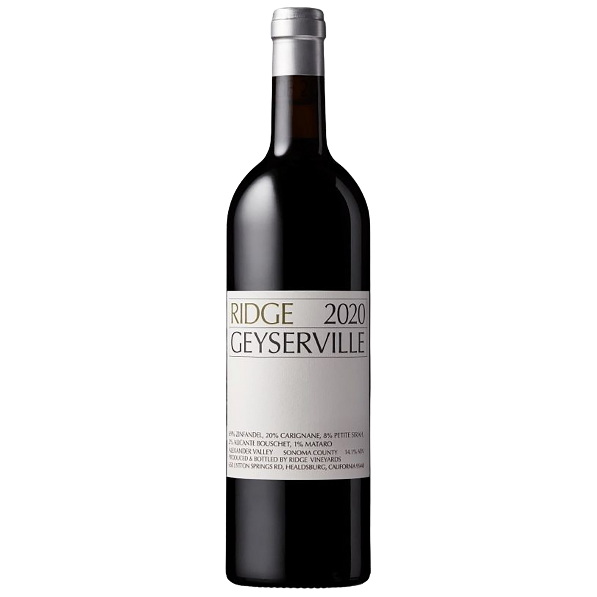 A bottle of Ridge Geyserville
