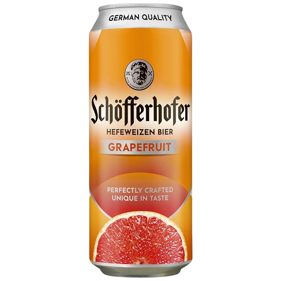 A can of Schöfferhofer Grapefruit Wheat Beer