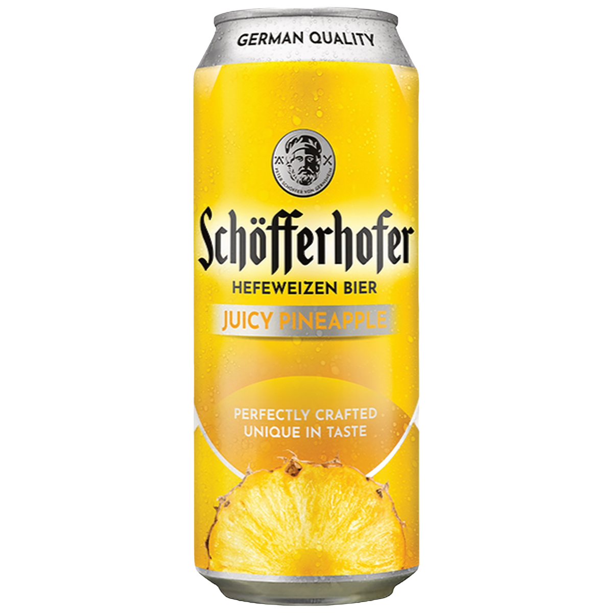 A can of Schöfferhofer Pineapple Wheat Beer