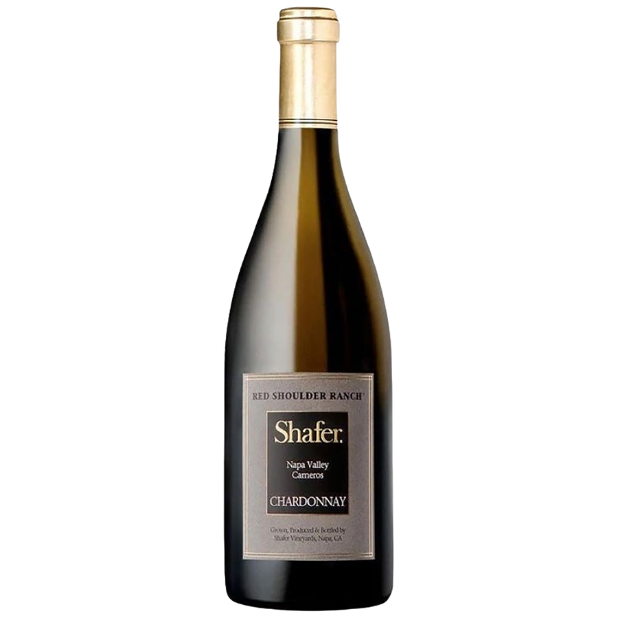 A bottle of Shafer Red Shoulder Ranch Chardonnay