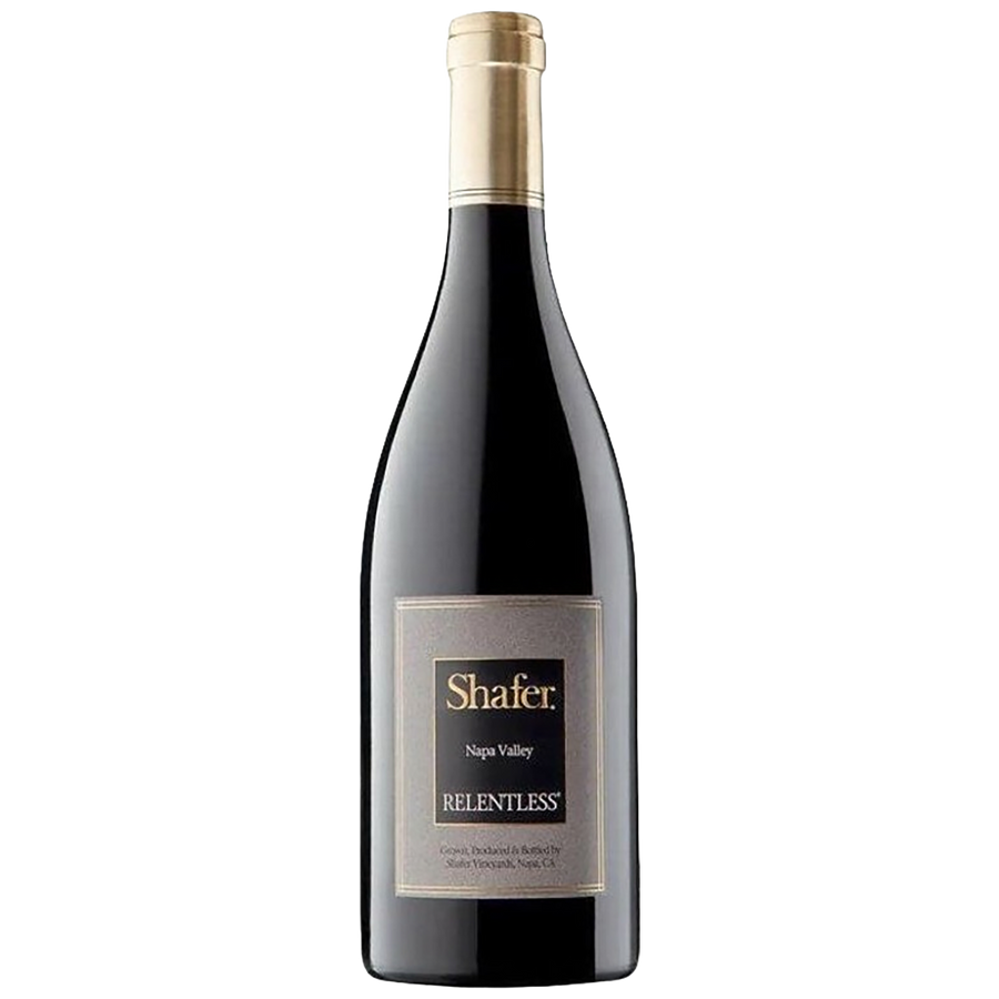 A bottle of Shafer Relentless