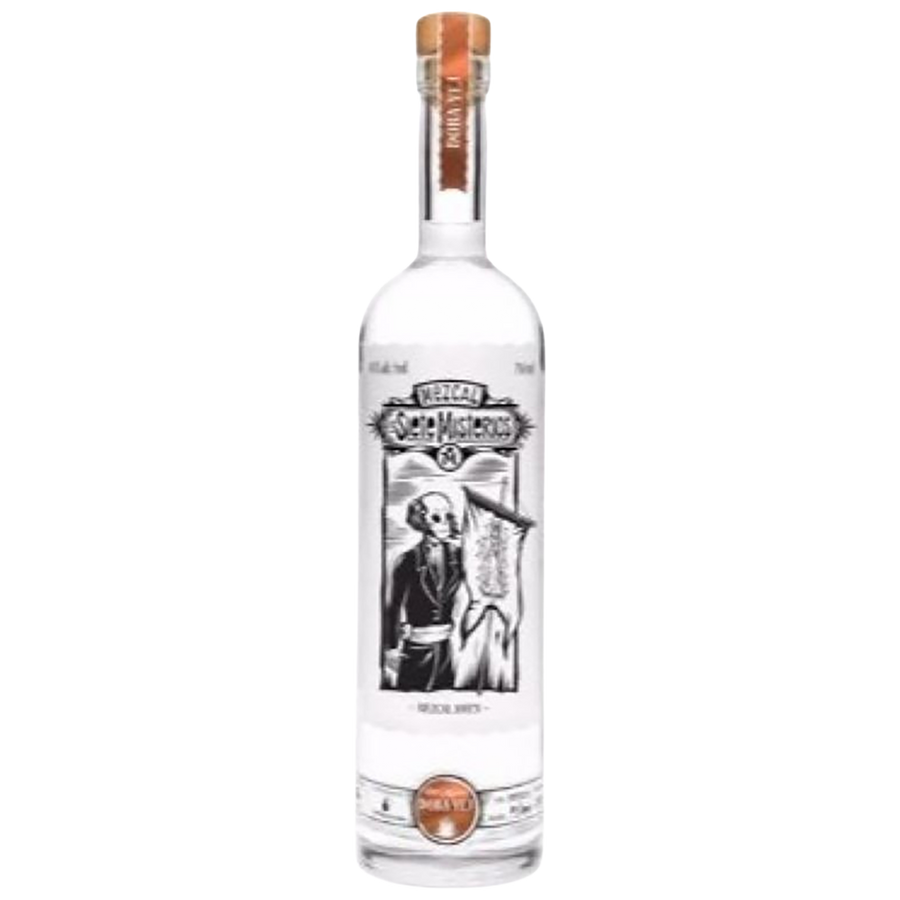 A bottle of Siete Misterios Doba-Yej Mezcal