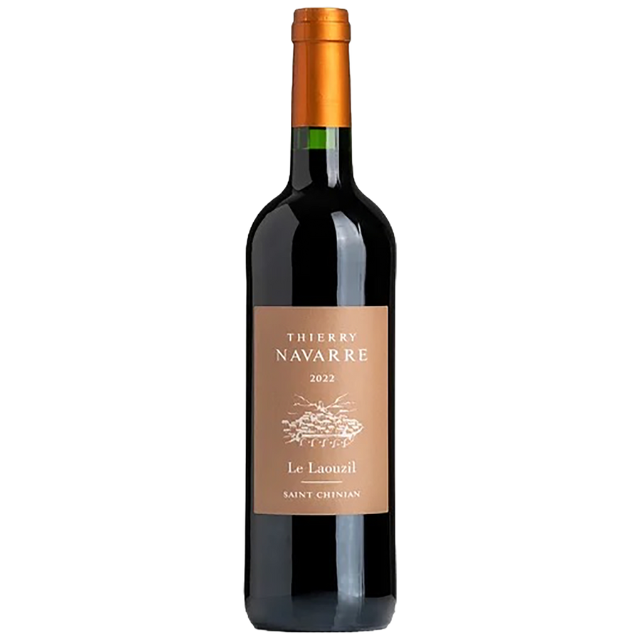 Bottle of Thierry Navarre Le Laouzil organic Saint-Chinian red wine