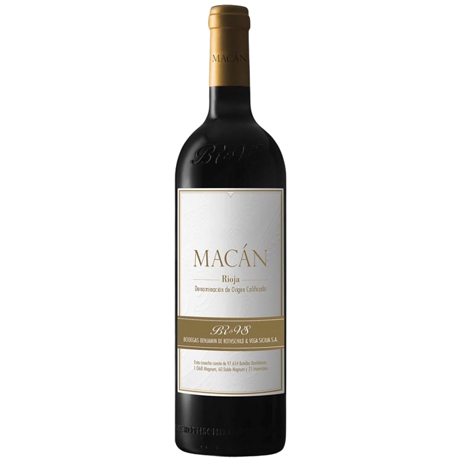 A bottle of Vega Sicilia Macán