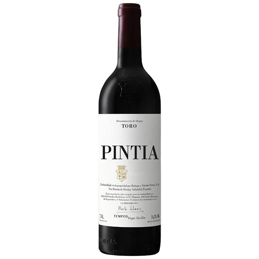 A bottle of Vega Sicilia Pintia