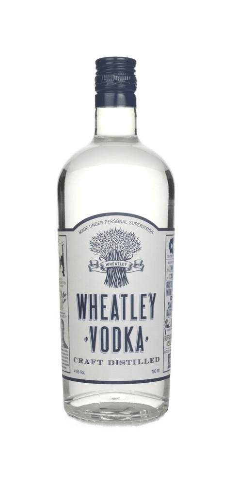 Wheatley Vodka bottle on a gray background