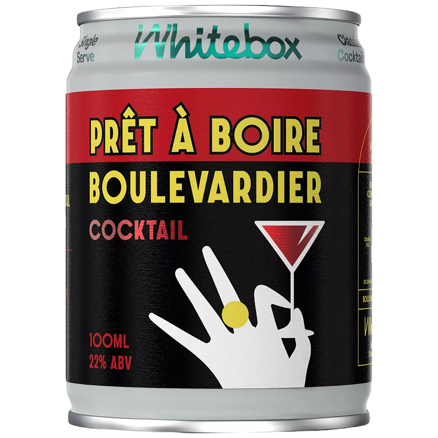 A can of Whitebox Prêt à Boire Boulevardier