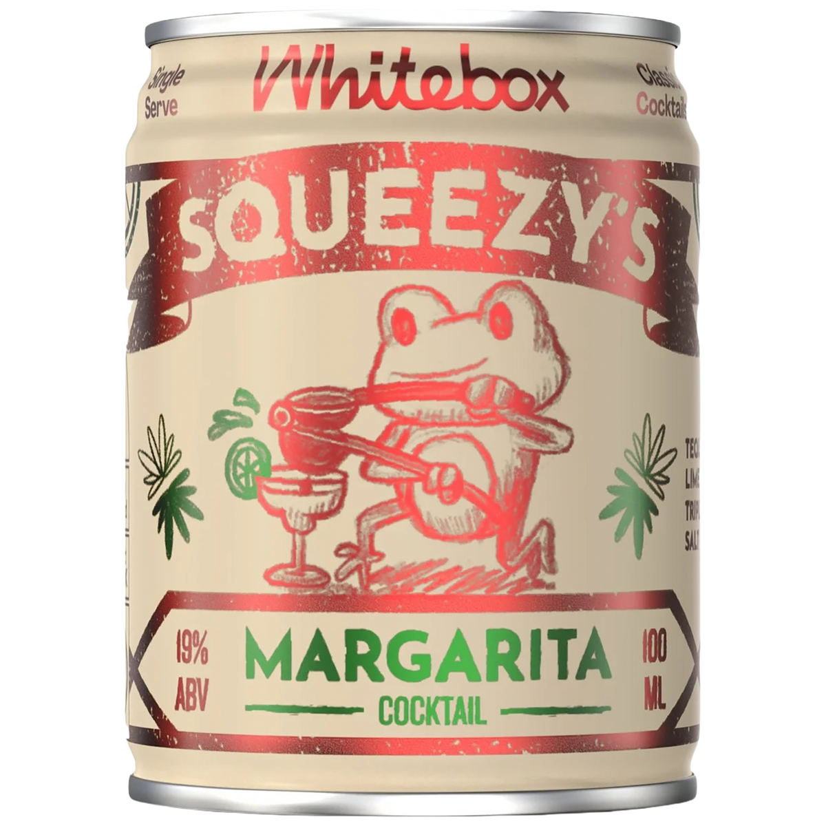 A can of Whitebox Squeezy Margarita