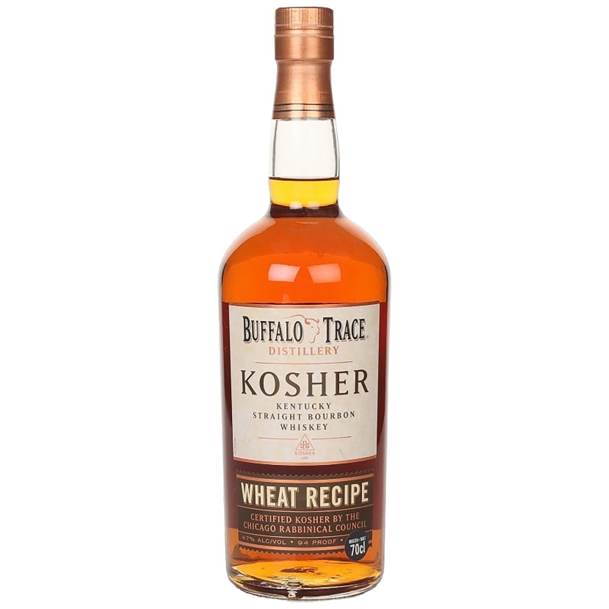 Bottle Buffalo Trace Kosher Wheat Recipe Straight Bourbon available at Blenheim Vintners London NW8.