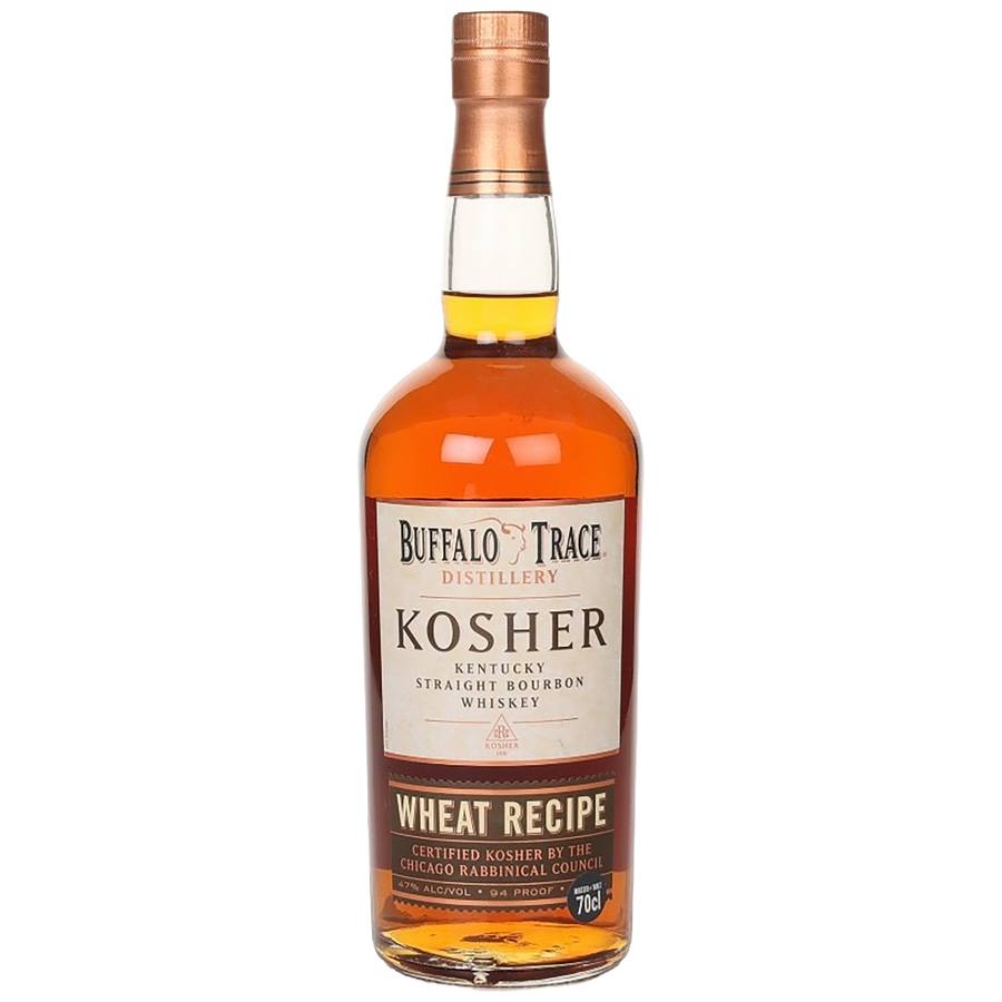 A bottle of Buffalo Trace Kosher Wheat Recipe Straight Bourbon