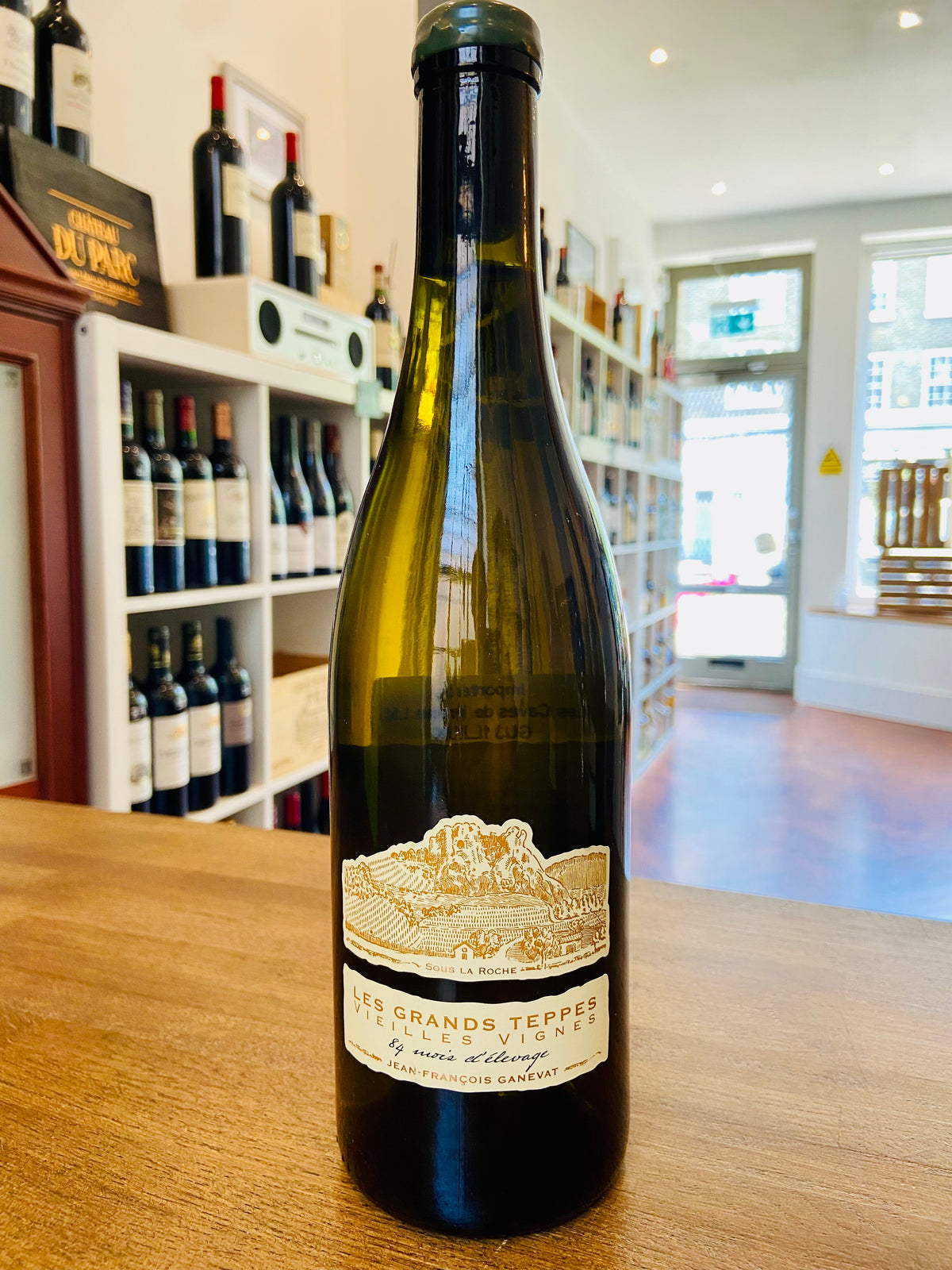 Bottle of Domaine Ganevat Les Grands Teppes Vieilles Vignes Chardonnay 2018 Côtes du Jura from Blenheim Vintners.