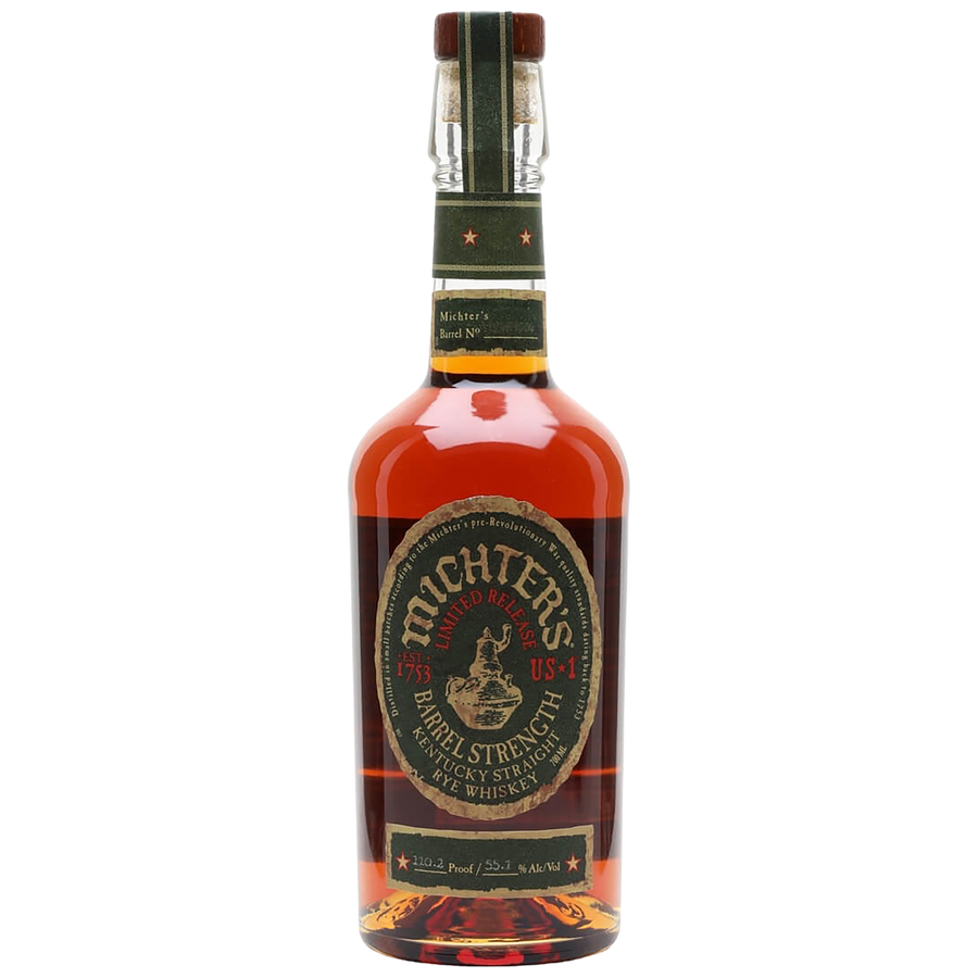 A bottle of allocated Michter's US*1 Barrel Strength Straight Rye 2024 55.2% available at Blenheim Vintners London NW8.55.2%