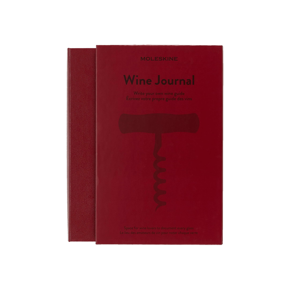 Moleskine Passions Wine Journal, red hardback cover with elastic closure