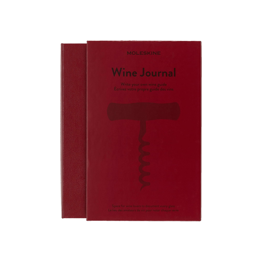 Moleskine Passions Wine Journal, red hardback cover with elastic closure