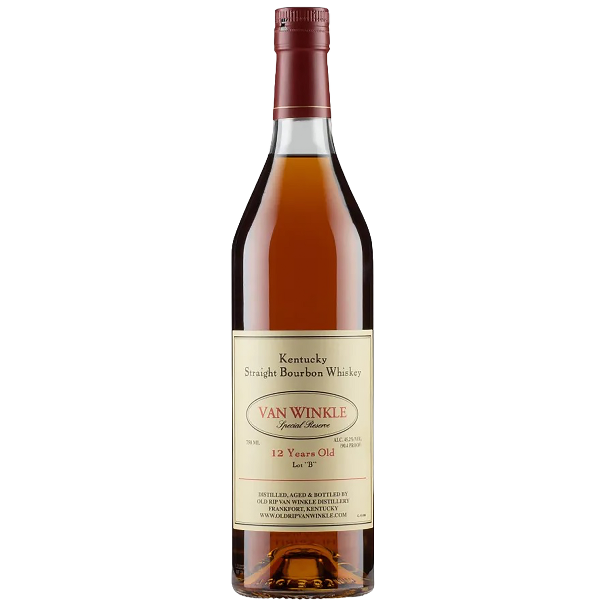 Bottle of Pappy Van Winkle 12 Year Old Lot B 2025 Release bourbon, listed at Blenheim Vintners in St John’s Wood, London.