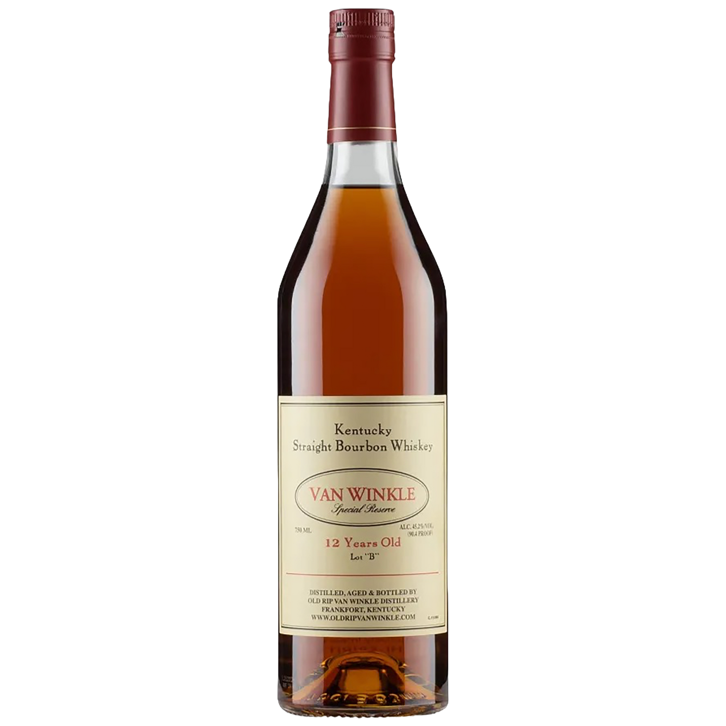 Bottle of Pappy Van Winkle 12 Year Old Lot B 2025 Release bourbon, listed at Blenheim Vintners in St John’s Wood, London.