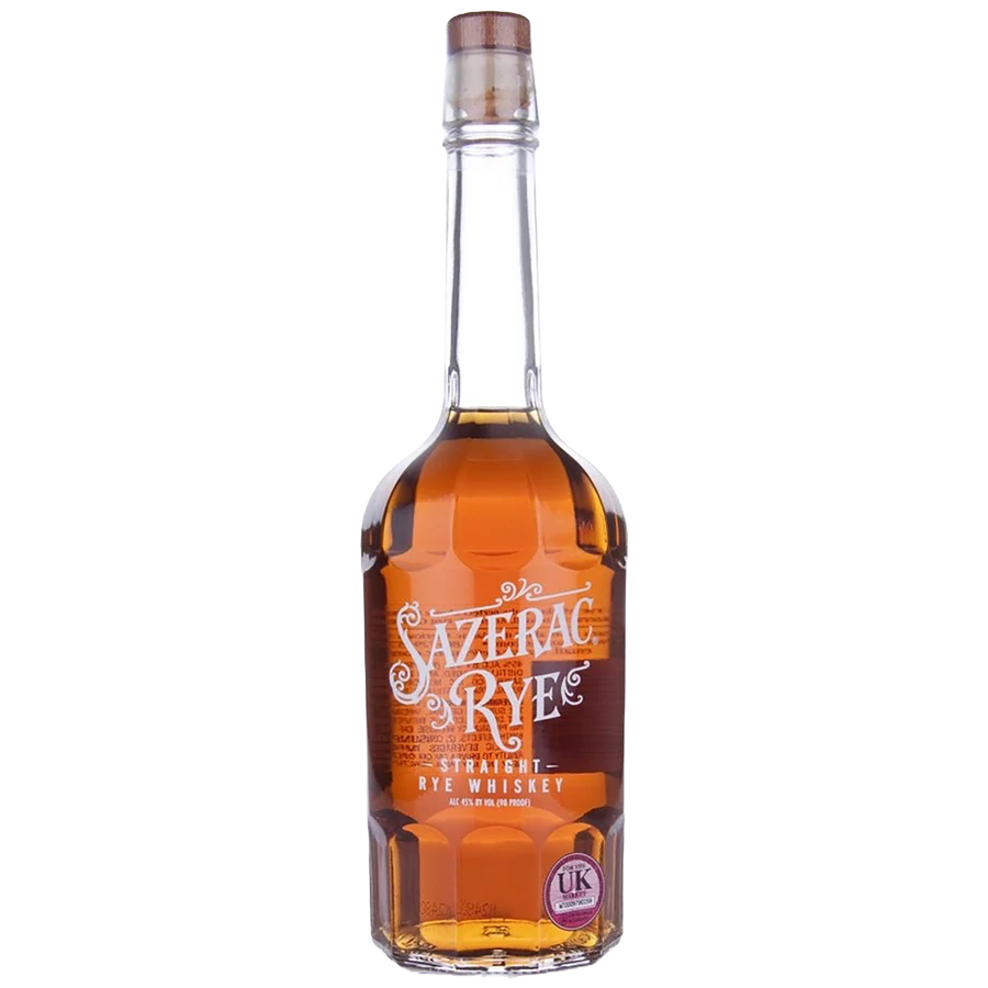 A bottle of Sazerac Straight Rye Whiskey