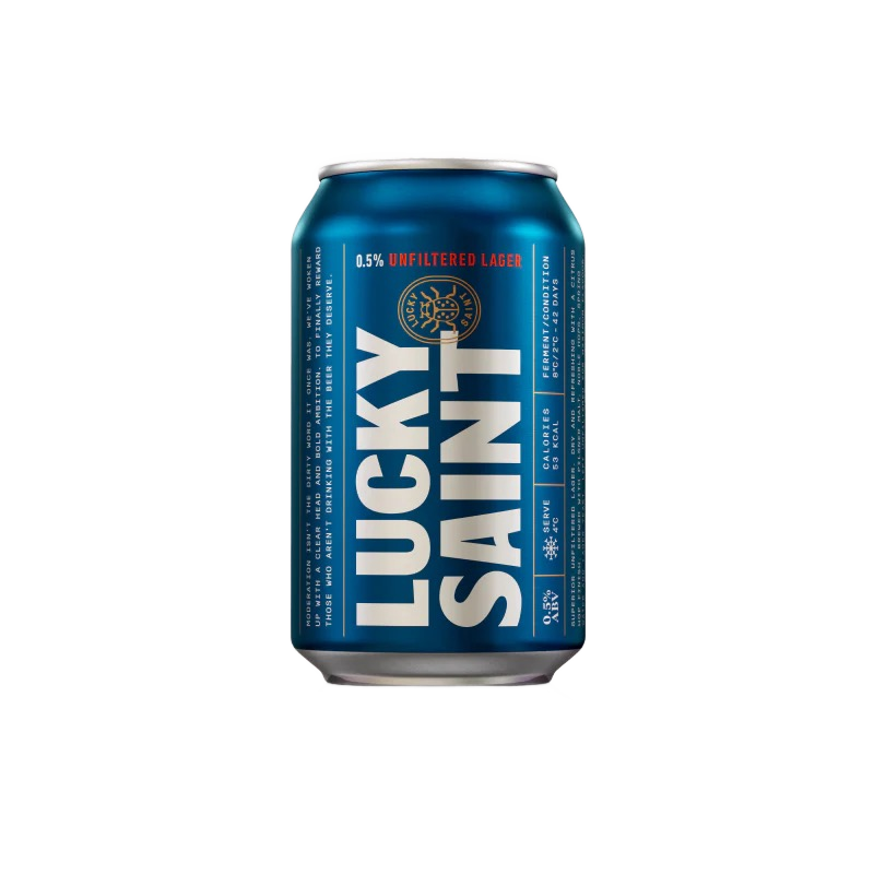 Lucky Saint Unfiltered Lager (can format)
